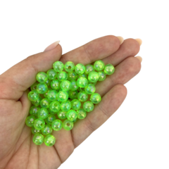 MIÇANGA PULSEIRA BOLHA DE SABÃO VERDE NEON IRISADA - 8MM - 15 GRAMAS - comprar online