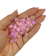 MIÇANGA CORAÇÃO IRISADO ROSA PLANO - 10MM - 20 GRAMAS - comprar online