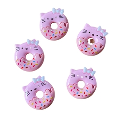 APLIQUE ROSQUINHA DONNUTS GRANULADO MINI - 5 UNIDADES