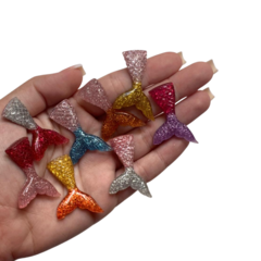 APLIQUE CAUDA SEREIA RESINA LILÁS PEQUENA - 2 UNIDADES - comprar online