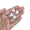 APLIQUE ALFABETO PEQUENO BRANCO - 1CM - 4 UNIDADES