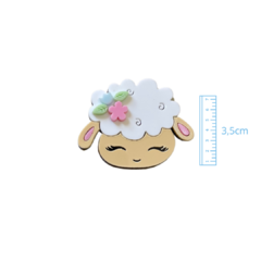 APLIQUE OVELHA PEQUENA ACRÍLICO ADL - 3,5CM - 1 UNIDADE - comprar online