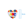APLIQUE CORAÇÃO ABC LÁPIS ESCOLAR ACRILICO ADL - 3CM - 1 UNIDADE - comprar online