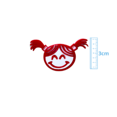 APLIQUE ESCOLAR MENINA XUXINHA VERMELHA ACRÍLICO ADL - 3CM - 1 UNIDADE - comprar online