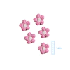 APLIQUE MINI FLOR BORDADA ROSA - 1CM - 5 UNIDADES - comprar online