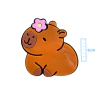 APLIQUE CAPIVARA FLOR BIG ACRÍLICO ADL - 6CM - 1 UNIDADE - comprar online