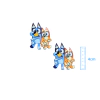 APLIQUE BLUEY E BINGO IMPRESSO ACRILICO ADL - 4CM - 2 UNIDADES - comprar online