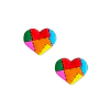 APLIQUE CORAÇÃO RETALHO EMBORRACHADO - SÃO JOÃO - 3CM - 2 UNIDADES - comprar online