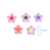 APLIQUE FLOR XADREZ ROSA ACRÍLICO ADL - SÃO JOÃO - 2,5CM - 2 UNIDADES - comprar online