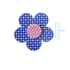 APLIQUE FLOR BIG 3D SÃO JOÃO ACRÍLICO ADL - AZUL ROYAL - 6CM - 1 UNIDADE - comprar online