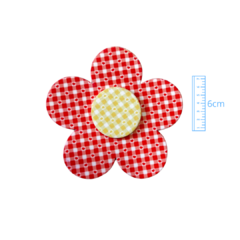 APLIQUE FLOR BIG 3D SÃO JOÃO ACRÍLICO ADL - VERMELHA - 6CM - 1 UNIDADE - comprar online