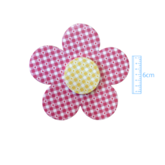 APLIQUE FLOR BIG 3D SÃO JOÃO ACRÍLICO ADL - ROSA - 6CM - 1 UNIDADE - comprar online