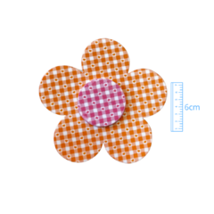 APLIQUE FLOR BIG 3D SÃO JOÃO ACRÍLICO ADL - LARANJA - 6CM - 1 UNIDADE - comprar online