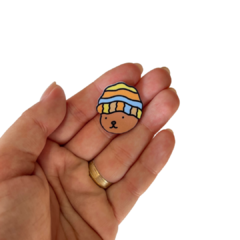 APLIQUE BOBBIE GOODS ACRÍLICO ADL - URSINHO CAPUZ LISTRAS - 3CM - 2 UNIDADES na internet