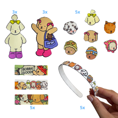 KIT BOBBIE GOODS ACRILICO ADL - 21 PEÇAS - comprar online