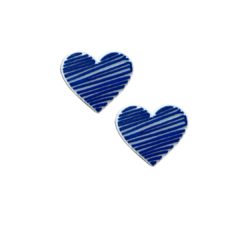 APLIQUE CORAÇÃO RABISCADO ESCOLAR EMBORRACHADO - AZUL ROYAL - 2 UNIDADES - comprar online
