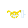 APLIQUE ESCOLAR MENINA XUXINHA AMARELO ACRÍLICO ADL - 3CM - 1 UNIDADE - comprar online