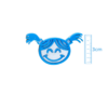 APLIQUE ESCOLAR MENINA XUXINHA AZUL TURQUESA ACRÍLICO ADL - 3CM - 1 UNIDADE - comprar online