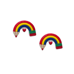 APLIQUE LÁPIS ARCO ÍRIS ESCOLAR EMBORRACHADO - 2 UNIDADES - comprar online