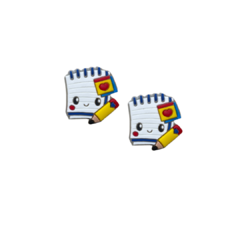 APLIQUE BLOCO DE NOTAS CORES FORTES ESCOLAR EMBORRACHADO - 2 UNIDADES - comprar online