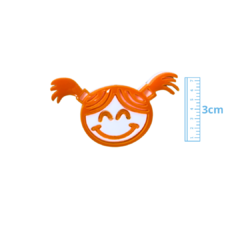 APLIQUE ESCOLAR MENINA XUXINHA LARANJA ACRÍLICO ADL - 3CM - 1 UNIDADE - comprar online