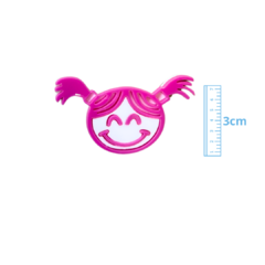 APLIQUE ESCOLAR MENINA XUXINHA ROSA CHICLETE ACRÍLICO ADL - 3CM - 1 UNIDADE - comprar online