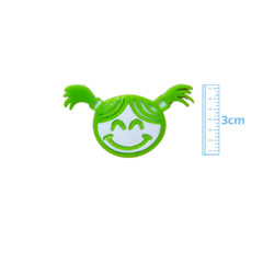 APLIQUE ESCOLAR MENINA XUXINHA VERDE MAÇA ACRÍLICO ADL - 3CM - 1 UNIDADE - comprar online