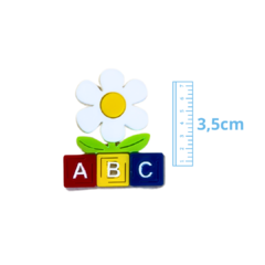 APLIQUE MARGARIDA ABC ESCOLAR ACRILICO ADL - 3,5CM - 1 UNIDADE - comprar online
