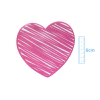 APLIQUE CORAÇÃO RABISCADO BIG ACRÍLICO ADL - ROSA - 6CM - 1 UNIDADE - comprar online