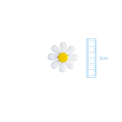 APLIQUE FLOR MARGARIDA MÉDIA 2 ACRÍLICO ADL - 3CM - 1 UNIDADE