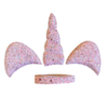 KIT TIARA ORELHA UNICÓRNIO GLITTER - ROSA BEBÊ - 1 UNIDADE - comprar online