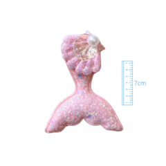 APLIQUE CAUDA PÉROLA LONITA GLITTER - ROSA - 1 UNIDADE - comprar online