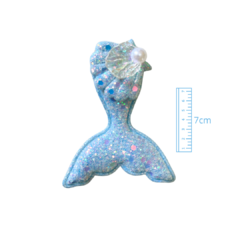 APLIQUE CAUDA PÉROLA LONITA GLITTER - AZUL - 1 UNIDADE - comprar online