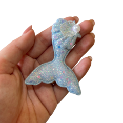 APLIQUE CAUDA PÉROLA LONITA GLITTER - AZUL - 1 UNIDADE na internet