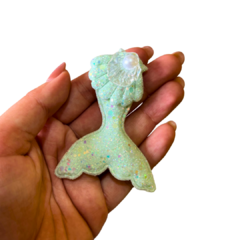 APLIQUE CAUDA PÉROLA LONITA GLITTER - VERDE - 1 UNIDADE na internet