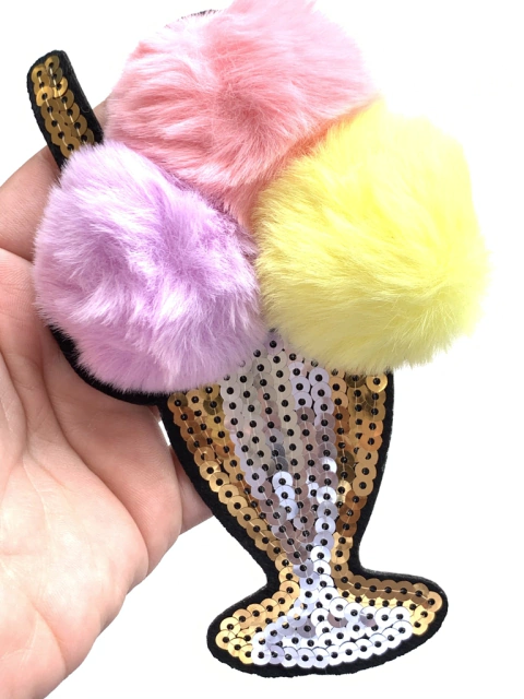APLIQUE MILKSHAKE BIG LILÁS, ROSA, AMARELO - 1 UNIDADE