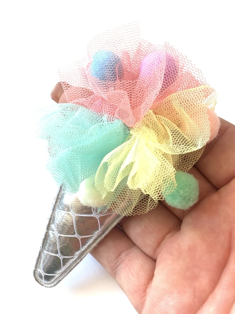 APLIQUE SORVETE TULE POMPOM BIG - 1 UNIDADE