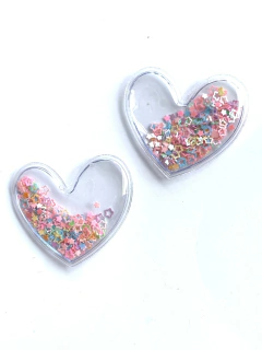 APLIQUE CORAÇÃO TRANSPARENTE FURTA-COR - ESTRELINHAS - 2 UNIDADES - comprar online