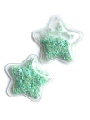 APLIQUE ESTRELA TRANSPARENTE VERDE - ESTRELINHAS - 2 UNIDADES