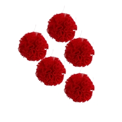 POMPOM TULE VERMELHO - 2,5CM - 10 UNIDADES - comprar online