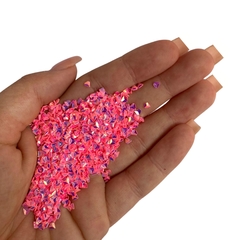 APLIQUE CONFETE GLITTER DIAMANTE ROSA INTERMEDIÁRIO - 10 GRAMAS - comprar online