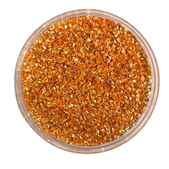 APLIQUE CONFETE GLITTER DIAMANTE LARANJA - 10 GRAMAS