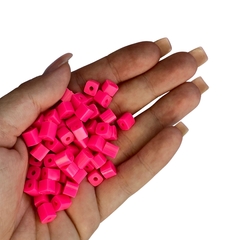 MIÇANGA PULSEIRA TUBO ROSA NEON - 5MM - 20 GRAMAS - comprar online