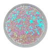 APLIQUE CONFETE GLITTER CORAÇÃO BRANCO M- 10 GRAMAS