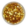 APLIQUE CONFETE GLITTER MINI FLOR DOURADA - 10 GRAMAS