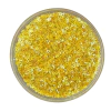 APLIQUE CONFETE GLITTER MINI CORAÇÃO VAZADO AMARELO - 10 GRAMAS