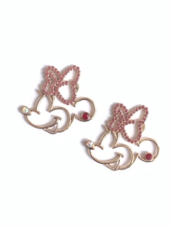 APLIQUE MINNIE JÓIA ROSA STRASS - 1 UNIDADE na internet