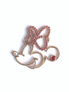 APLIQUE MINNIE JÓIA ROSA STRASS - 1 UNIDADE - comprar online