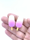 APLIQUE PICOLÉ CREME, ROSA E LILÁS- 2 UNIDADES