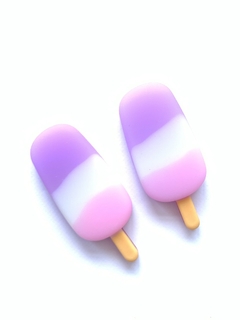 APLIQUE PICOLÉ LILÁS, BRANCO E ROSA - 2 UNIDADES - comprar online